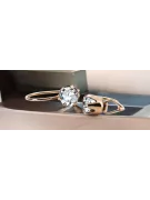 Oro rosa antiguo original de 14k Circón Pendientes Joyería vintage vec056r